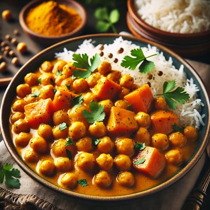  Vegan Chickpea and Sweet Potato Curry