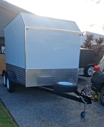 Getting ready for the first job in the trailer, heading out to South Maclean for Daune's 60th birthay with the photo booth.
