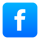 a facebook logo with the word facebook on it