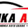 an auto dealership with an image of an auto dealership