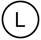 un L noir dans un cercle noir