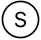 un S noir dans un cercle noir