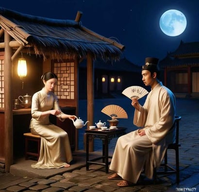 Nguyễn Thị La gặp vua trần anh tông