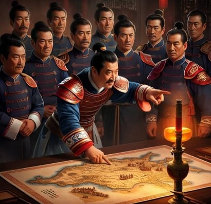 Ô Mã Nhi và Phàn Tiếp bàn luận về việc rút quân qua sông bạch đằng