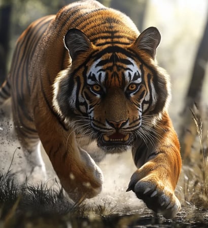 Tijger aan het jagen