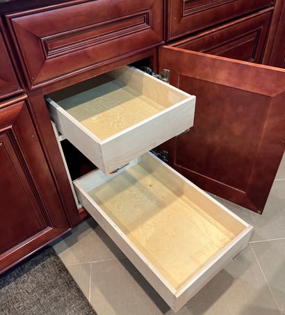 Cabinet Cubby Double Pullout Drawers