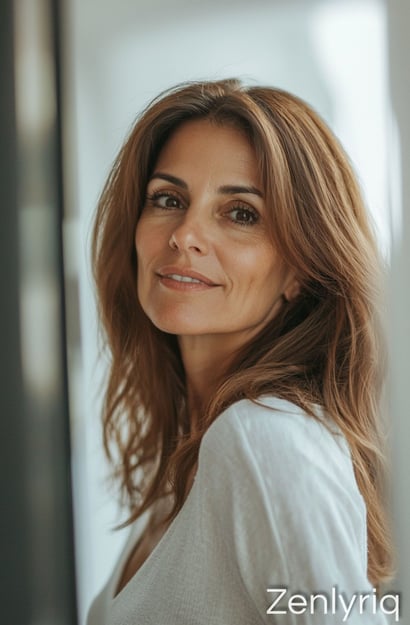 smiling woman by window, reflecting gentle gut health support
