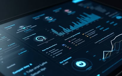 "Automated KPI dashboard tracking real-time business metrics, performance goals, and data insights"