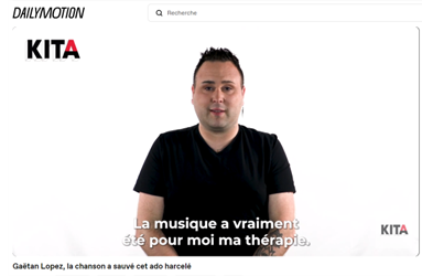 Photo de Gaëtan Lopez sauvé du harcèlement par la chanson