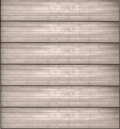 SMOOTH BRICK TEXTURED CONCRETE FENCE IN NATURAL GREY COLOR