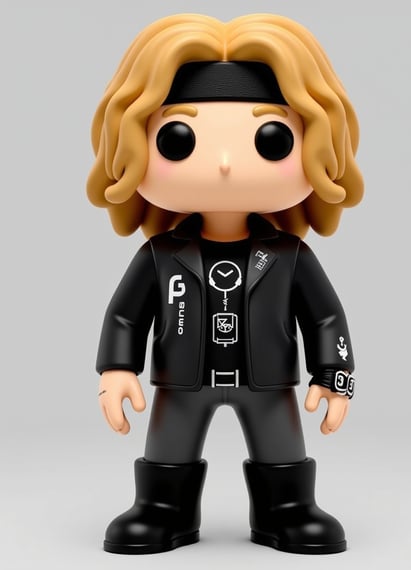 a black and white funko figure of a Enrique Bunbury