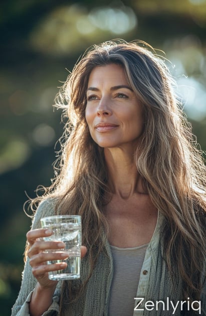 confident woman in natural setting, symbolizing balance and joint health