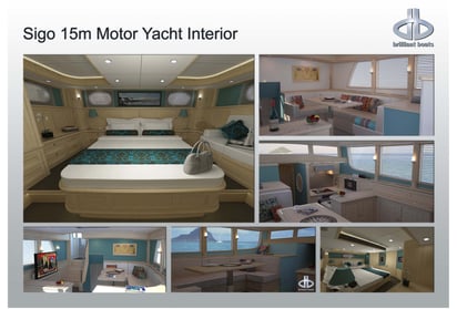 Yacht interior design, 15m Yacht