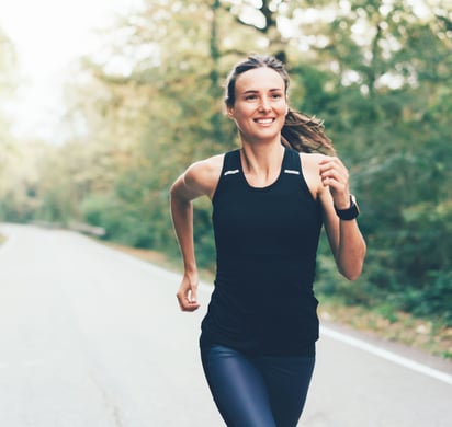 woman jogging