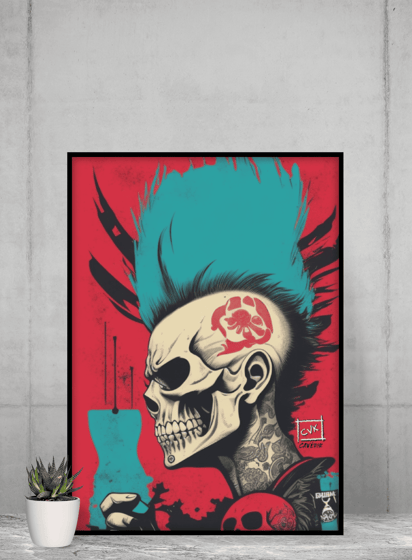 Obra de arte urbana para um toque descolado no seu quarto.
