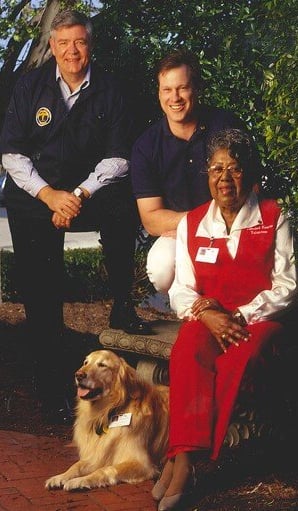 Photo of the first Tender Paws Animal Therapy Team.