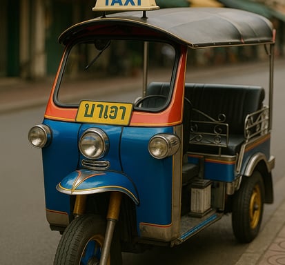Tuk tuk in Bangkok street
