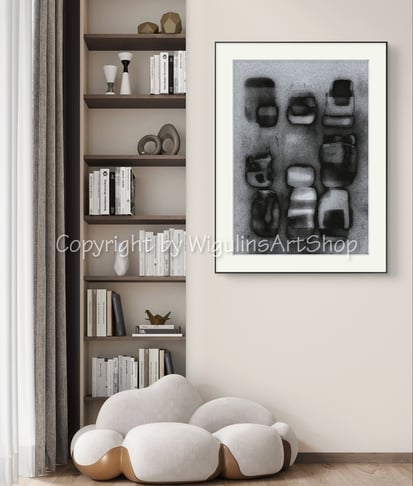 a black and white photograph of a living room