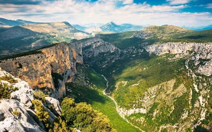 gorges du Verdon canyon from above