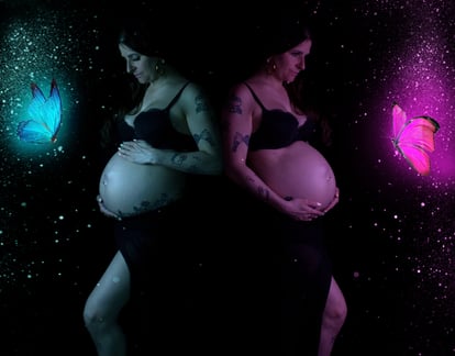 photo femme enceinte photo grossesse photomontage photographe Charente-Maritime Saint-Porchaire