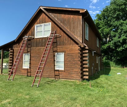 Cabin Fully Painted with Stein for a Fresh, Durable Finish