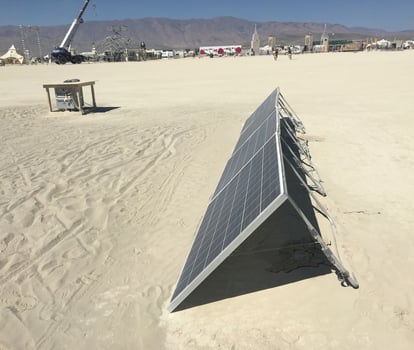 Solar panel array at Burning Man