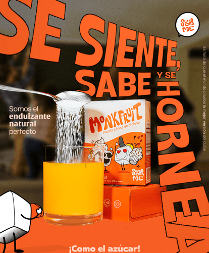 Por qué funciona: Describe claramente el producto, incluye palabras clave relevantes ("Sugar Me Monk
