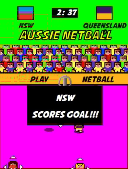 Score goals in this free netball video game