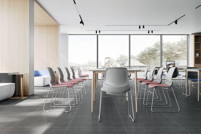 Seminar room with SenSit-Otto chairs and large windows