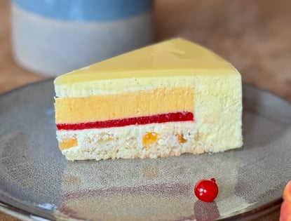 entremet abricot groseille