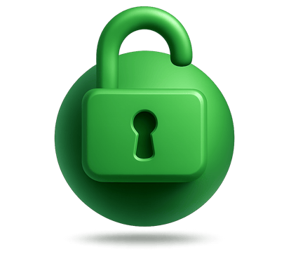 a green icon with a padlock used for a tampa bay commercial real estate website
