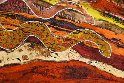 Alan Kemarre Indigenous Artist Stylize Rock Painting logo