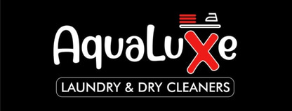 Aqualuxe laundry and dry cleaners logo