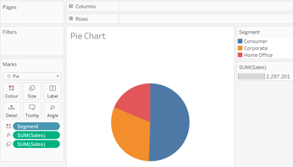 pie chart in tableau