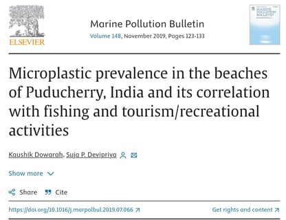 microplastic in indian beaches