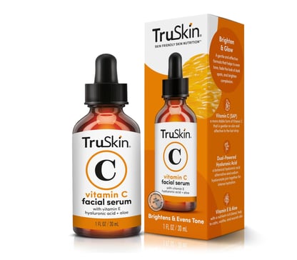 TruSkin Vitamin C Facial Serum bottle with orange label