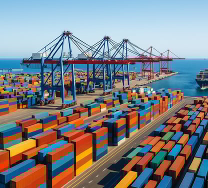 contenedores en un puerto