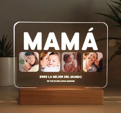 Transparent Gift Lámpara Personalizada con fotos y frase