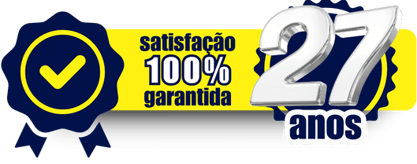 selo de 100% de satisfação e 27 anos da global dedetizadora