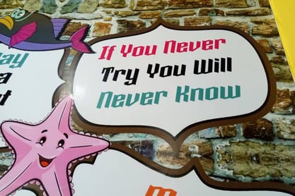 a sign that says, if you' never try never know