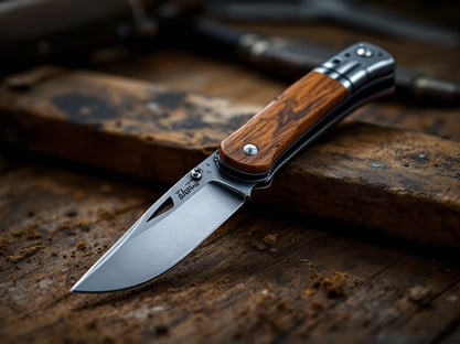 Custom EDC folding knife open