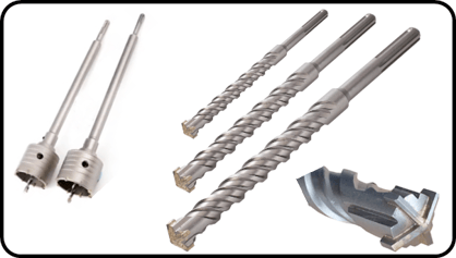 Brocas para martillos neumáticos y eléctricos. SDS MAX. SDS PLUS. HIKOKI. HILTI. MAKITA. BOSCH.