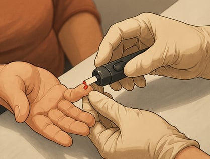 ilustrasi pemeriksaan darah sederhana