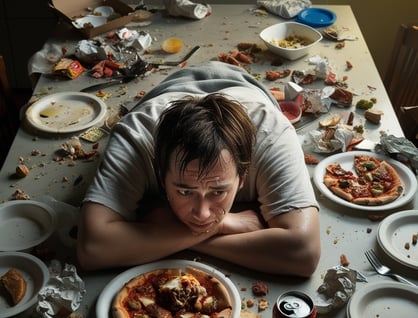 ilustrasi stress eating
