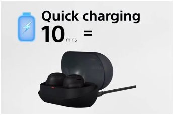 Sony WF-C500 Earbuds quick charging