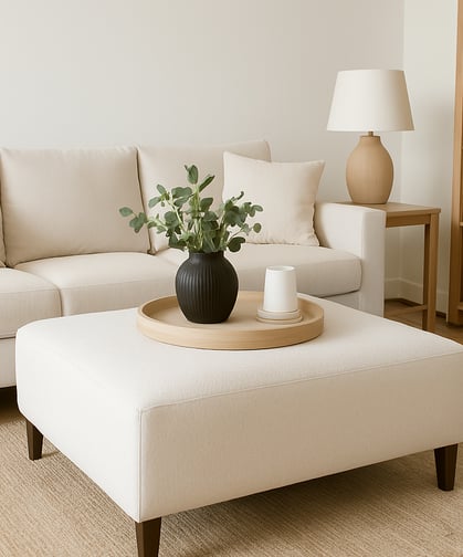 ottoman as coffee table