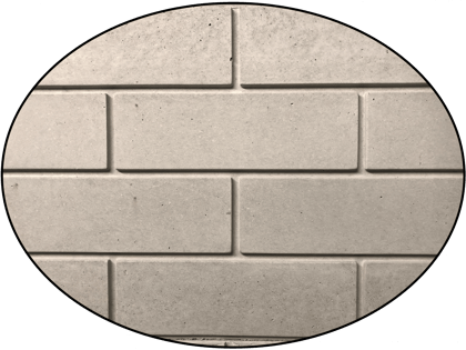 realistic smooth brick textured concrete fence system