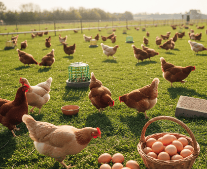 sustainable egg from sustainable farm