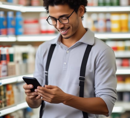 Reviewing products on a cellphone