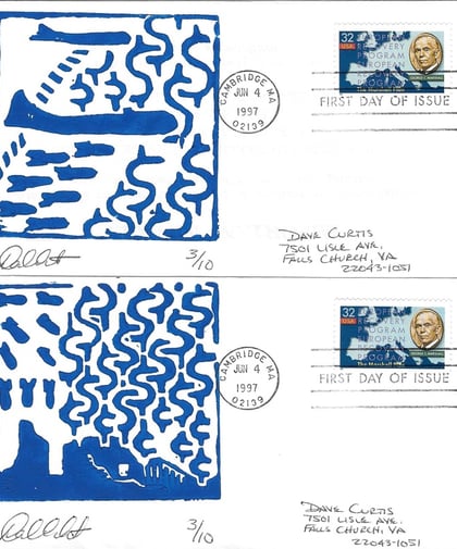 These two covers go together. This example shows that they are number 3 in the small series of 10.